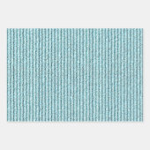 明るいアクアストライプでラフなコーデュロイのホテル ラッピングペーパーシート (正面)