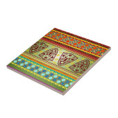 明るいアフリカのマスクの種族パターン タイル (側面)