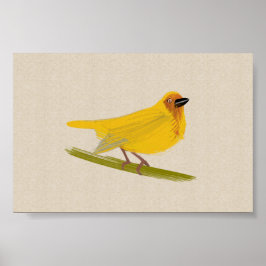 明るいアフリカの鳥の織機 ポスター