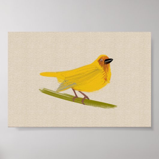 明るいアフリカの鳥の織機 ポスター (正面)