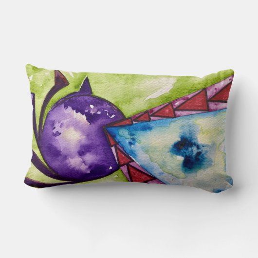 明るいアモダンートアクセント投げ腰枕 ランバークッション (裏面)