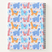 明るいアルカラフルパカのパターン ノートブック (裏面)