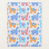 明るいアルカラフルパカのパターン プランナー手帳 (正面)