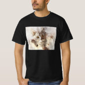 明るいアンバーアイの水彩キットン Tシャツ (正面)