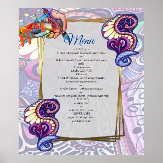 明るいアーティストブルーパーティードードル創造 ポスター (正面)