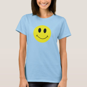 明るいイエローグリニングクラシック顔Tシャツ Tシャツ