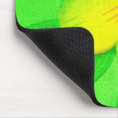 明るいイエローサンシャインフラワーグリーンマウスパッド マウスパッド (コーナー)