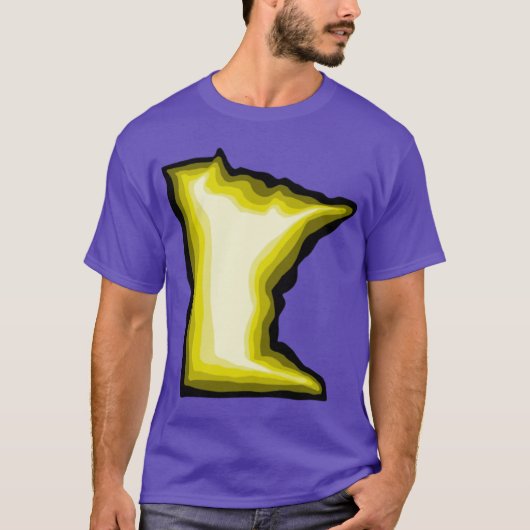明るいイエローミネソタ特大 Tシャツ (正面)