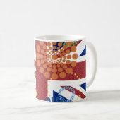 明るいイギリス英国Need Tea Flag Union Jack コーヒーマグカップ (正面右)