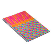 明るいイスラムのパターンとストライプスパイラルノート ノートブック (右側)