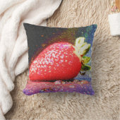 「明るいイチゴ」かわいい写真。買今 クッション (ブランケット)