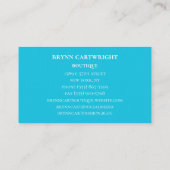 明るいインクが金ゴールドの葉で渦巻く芸術的 名刺 (裏面)