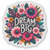 明るいインスパイア開花の色の鮮やか夢 シール (正面)