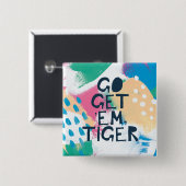 明るいインスピレーションII |は得ますそれらにトラを行きます 缶バッジ (正面&裏面)