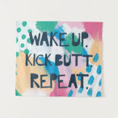 明るいインスピレーションIV |は蹴りのお尻の繰り返しを目覚めます タペストリー (正面(横))