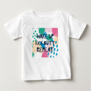 明るいインスピレーションIV は蹴りのお尻の繰り返しを目覚めます ベビーTシャツ