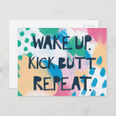 明るいインスピレーションIV |は蹴りのお尻の繰り返しを目覚めます ポストカード (正面/裏面)