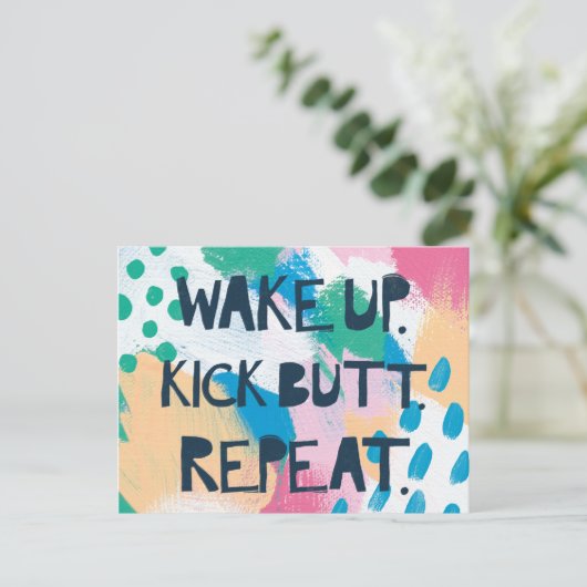 明るいインスピレーションIV |は蹴りのお尻の繰り返しを目覚めます ポストカード (スタンド正面)