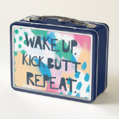 明るいインスピレーションIV |は蹴りのお尻の繰り返しを目覚めます メタルランチボックス (裏面)