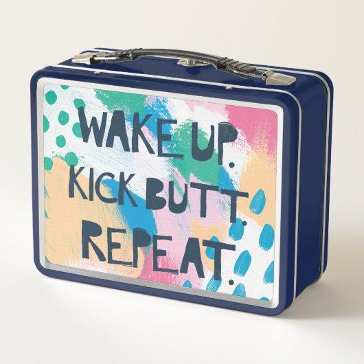 明るいインスピレーションIV |は蹴りのお尻の繰り返しを目覚めます メタルランチボックス (裏面)