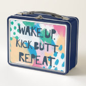 明るいインスピレーションIV |は蹴りのお尻の繰り返しを目覚めます メタルランチボックス (正面)