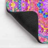 明るいインドの水彩画の曼荼羅のマウスパッド マウスパッド (コーナー)