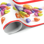 明るいイースターストライプの卵 ラッピングペーパー (ロールコーナー)