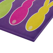 明るいイースターバニーシルエット カッティングボード (角)