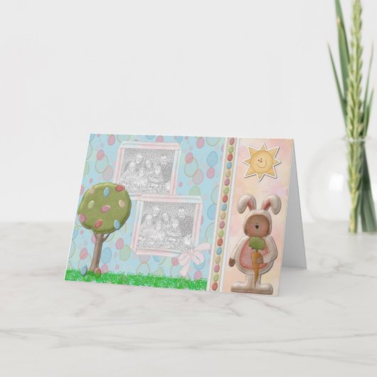 明るいイースター二重写真フレームカードTBA 3/18/09 シーズンカード (正面)