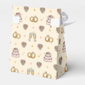 明るいウェディングリングのギフトボックス フェイバーボックス (裏面サイド)