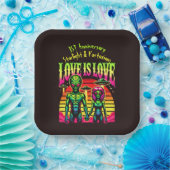 明るいエイリアンインラブアンダースカイ ペーパープレート (パーティー)