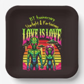 明るいエイリアンインラブアンダースカイ ペーパープレート (正面)