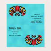 明るいエジプトのスカラブカブトムシカラフルムシ 名刺 (外部フラット)