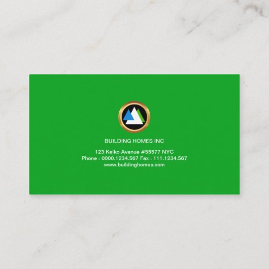 明るいエネルギッシュ·オーバーサイズ·ビジネス·ネーム·コントラクター 名刺 (裏面)