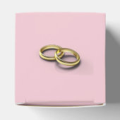 明るいエレガントピンクのフローラ結婚式の引き出物ボックス フェイバーボックス (上部)