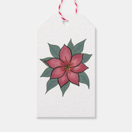 明るいエレガントフローラギフトラベル ギフトタグ