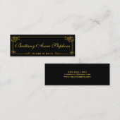 明るいエレガント金ゴールド卒業名カードの挿入 コーリングカード (正面/裏面)