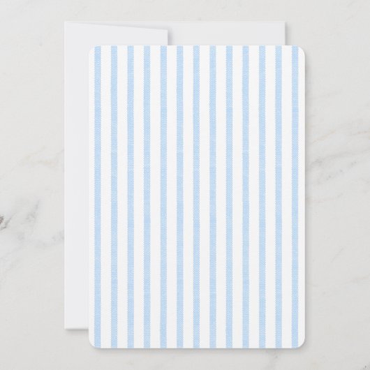 明るいエレガント青色の弓その男の子の赤ちゃんシャワーパーティー 招待状 (裏面)