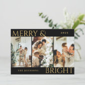 明るいエレガント3メリー枚のコラージュ・クリスマス シーズンカード (スタンド正面)
