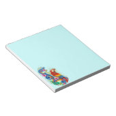 明るいオウムの青 ノートパッド (アングル)