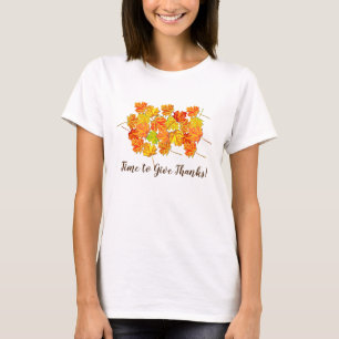 明るいオウム葉の感謝の願い Tシャツ