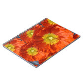 明るいオカラフルレンジミカンのケシの花 ノートブック (左側)