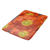 明るいオカラフルレンジミカンのケシの花 バスマット (アングル)