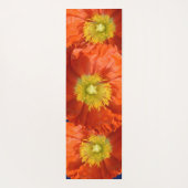 明るいオカラフルレンジミカンのケシの花 ヨガマット (裏面)