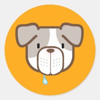 明るいオティスピットブルステッカー ラウンドシール