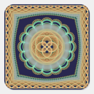 明るいオリジナル飾り スクエアシール