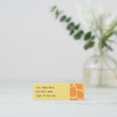 明るいオレンジおよび黄色のキリンのプリントパターン スキニー名刺 (スタンド正面)