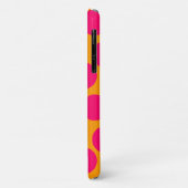 明るいオレンジとホットピンクの水玉模様 Case-Mate iPhoneケース (裏面/左)