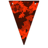明るいオレンジと深い赤の葉赤色 バンティングフラッグ (第2の旗)