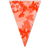 明るいオレンジと深い赤の葉赤色 バンティングフラッグ (第1の旗)